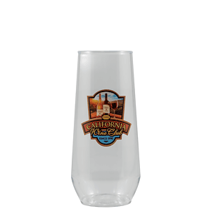 10 oz Clear Plastic Stemless Flute - Digital