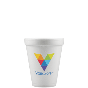 10 oz Foam Cup - White - Digital