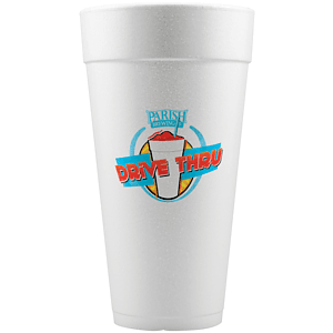 24 oz Foam Cup - White - Digital