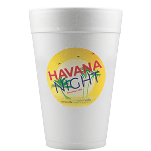 32 oz Foam Cup - White - Digital