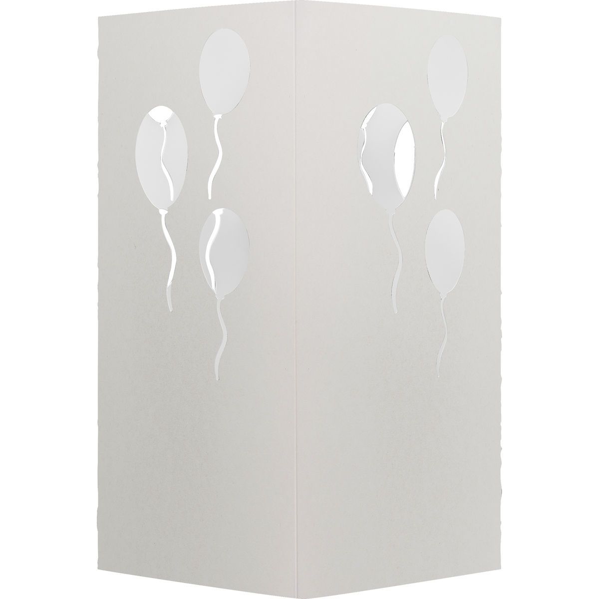 Table Luminary Card Stock 12pt 4 Sided Balloon 4.25"x 4.25" x 8" - White