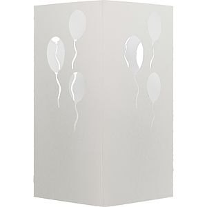 Table Luminary Card Stock 12pt 4 Sided Balloon 4.25"x 4.25" x 8" - White