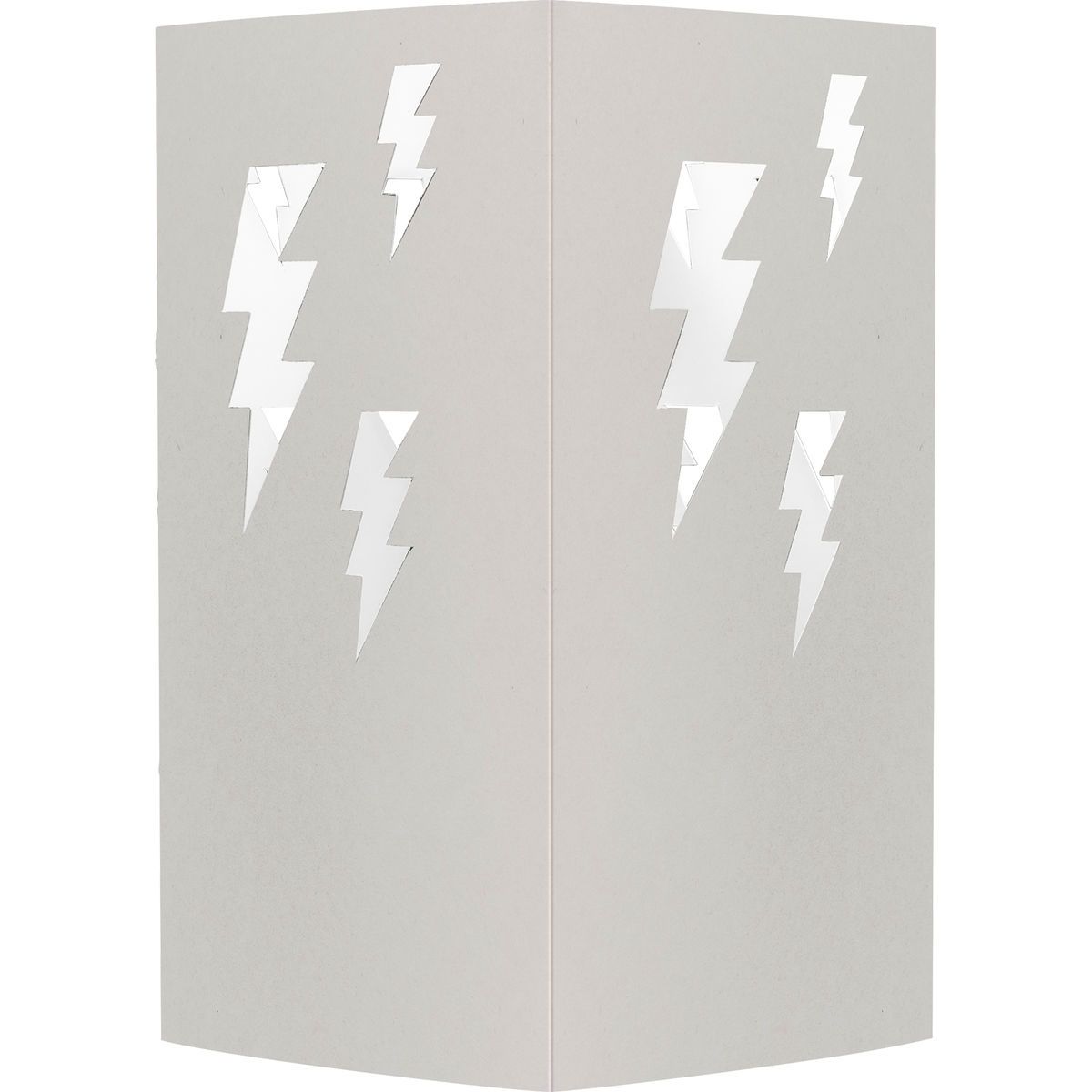 Table Luminary Card Stock 12pt 4 Sided Lightning 4.25"x 4.25" x 8" - White