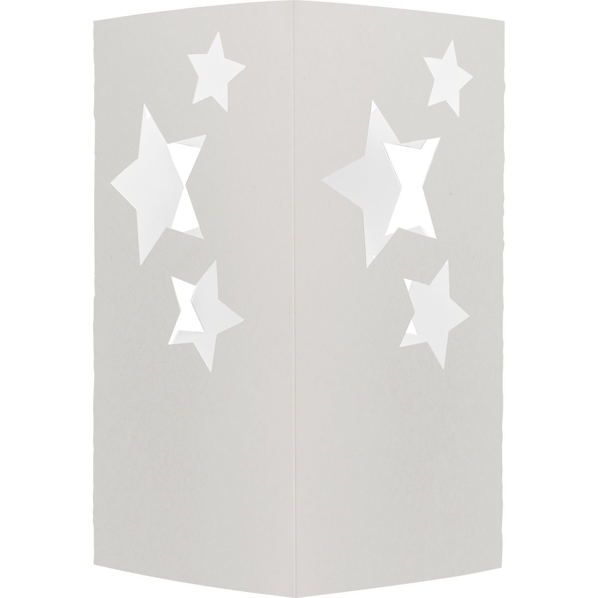 Table Luminary Card Stock 12pt 4 Sided Star 4.25"x 4.25" x 8" - White