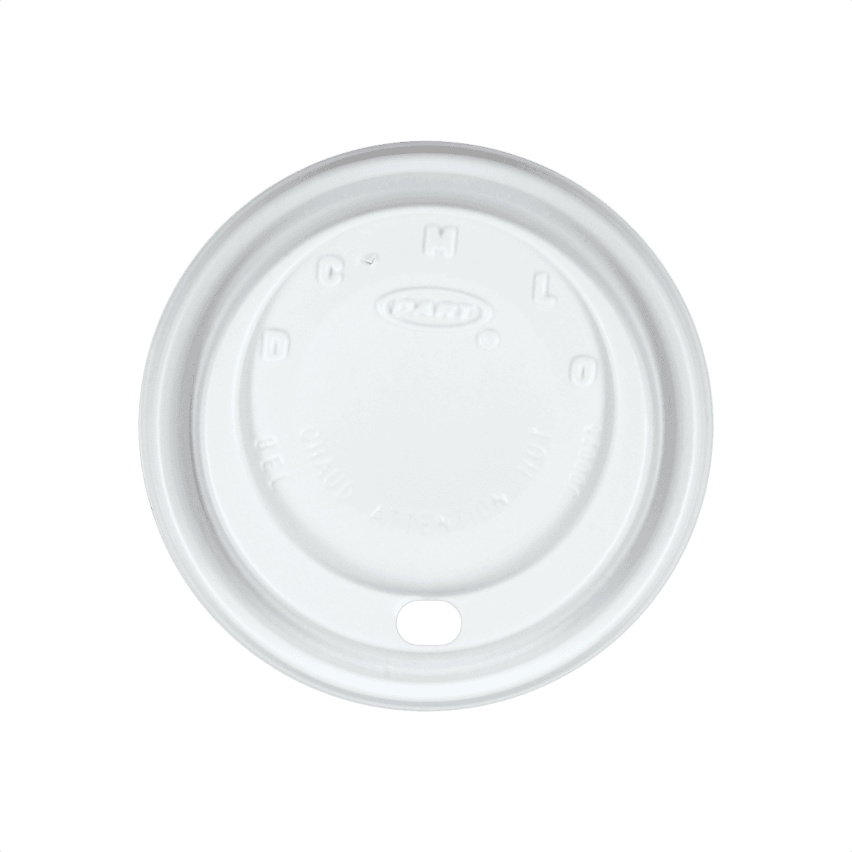 8 oz Foam Cup Domed Lid - White