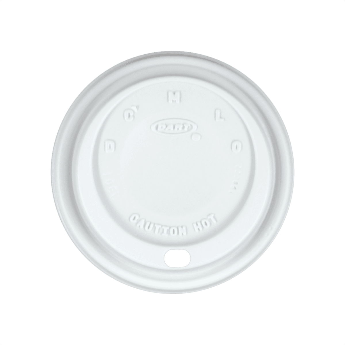10 oz Foam Cup Domed Lid - White
