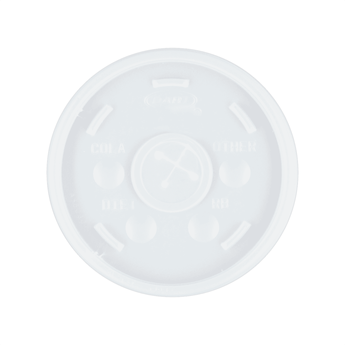 12 oz Foam Cup Straw Slot Lid - Frosted