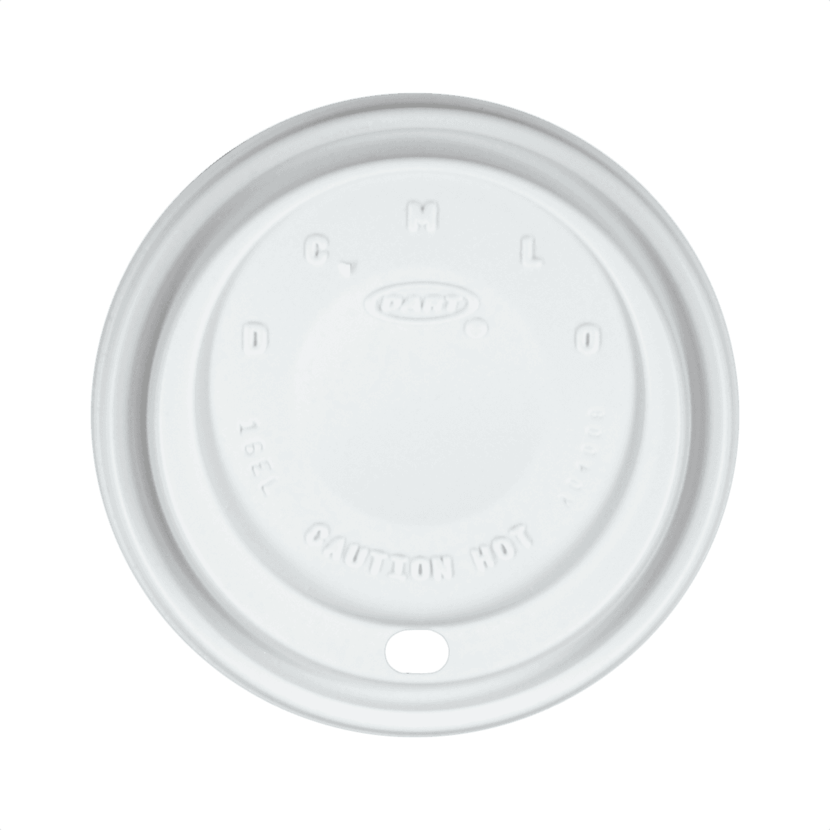 14/16/20/24 oz Foam Cup Domed Lid - White