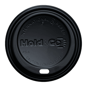 8 oz Insulated Paper Cup Domed Lid - Black