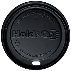 12/16/20 oz Insulated Paper Cup Domed Lid - Black