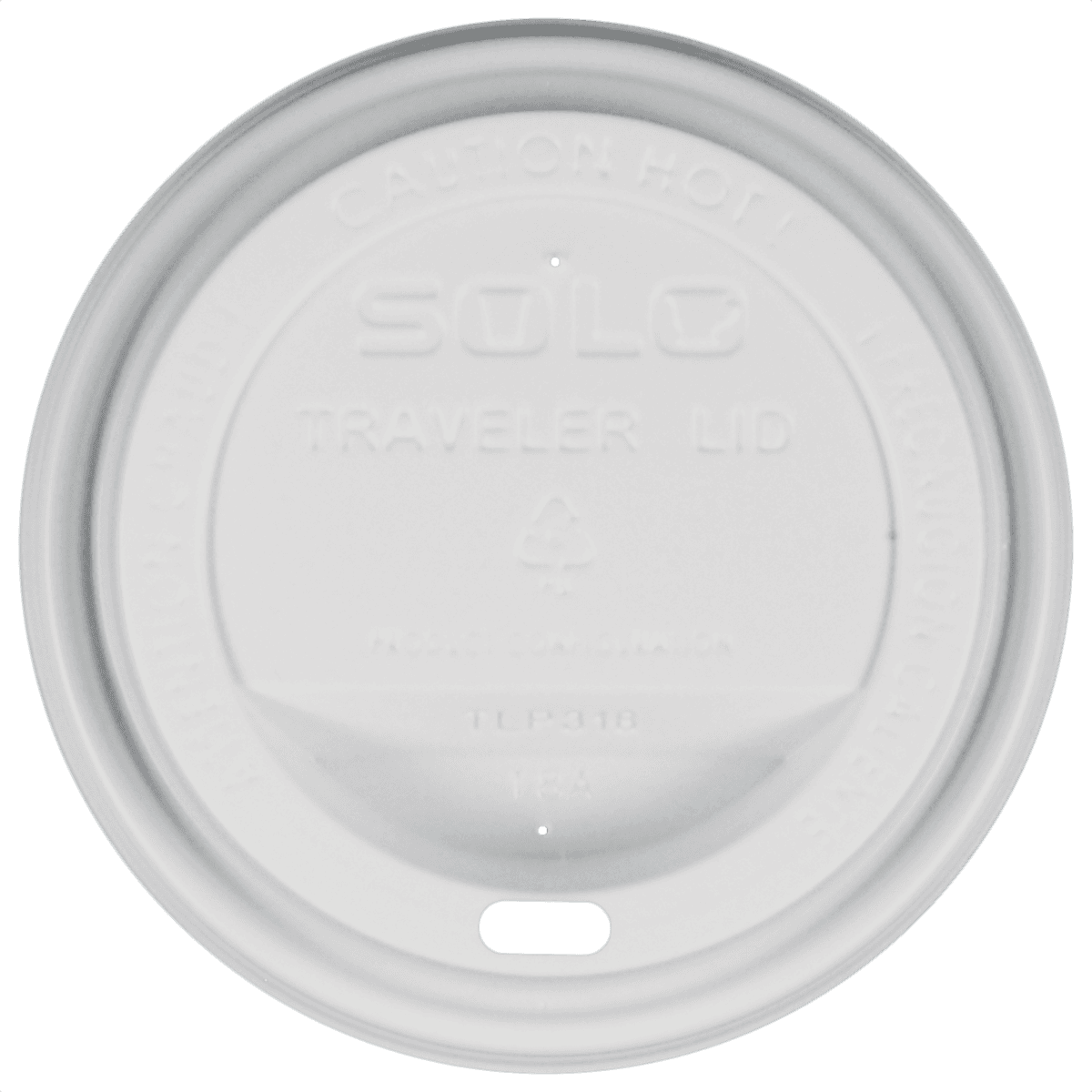 10/12/16/20 oz White Cup Domed Lid - White