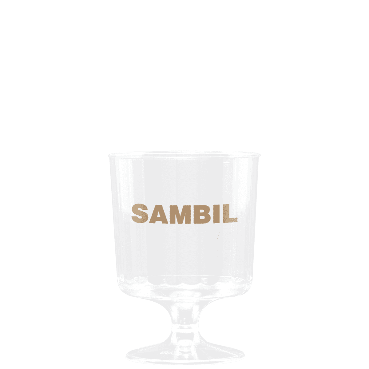 5 oz Clear Fluted Plastic Footed Wine Cup -Tradition