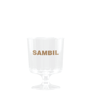 5 oz Clear Fluted Plastic Footed Wine Cup -Tradition