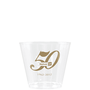 9 oz Clear Fluted Plastic Rocks Cup -Tradition
