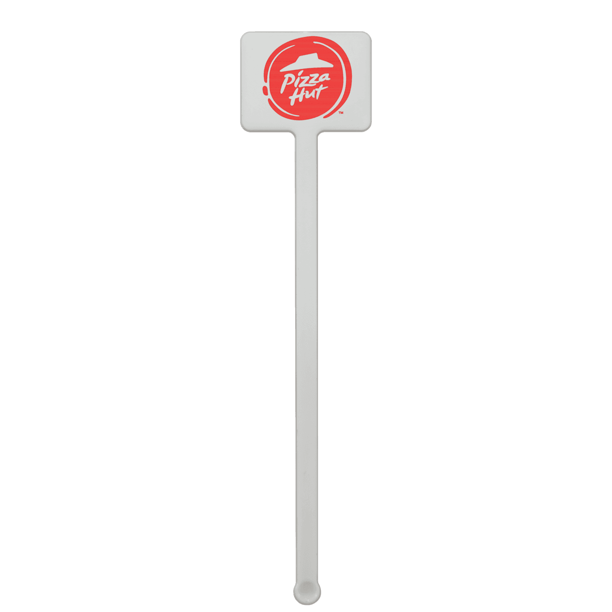 5.75" Rectangle Plastic Drink Stirrer - White