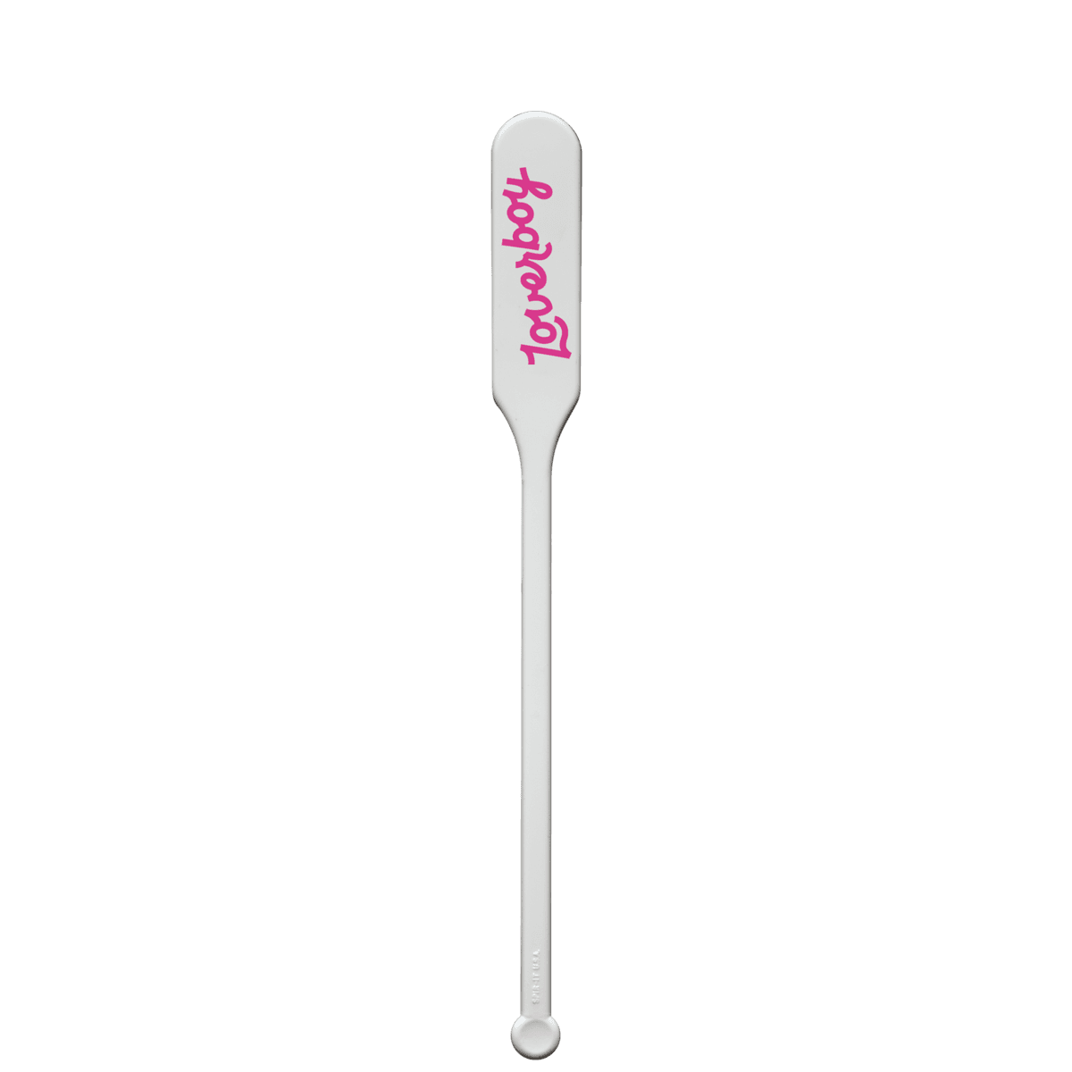 6" Paddle Plastic Drink Stirrer - White