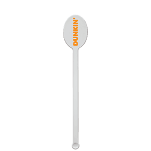 6" Upright Oval Plastic Drink Stirrer - White
