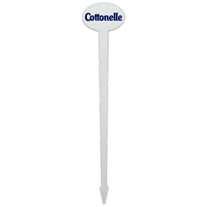6" Oval Plastic Drink Stirrer - White