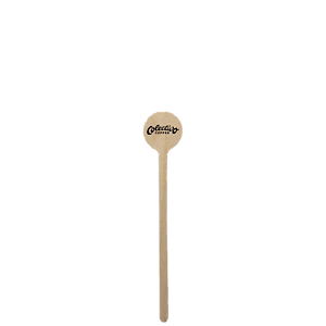 6" Round Wood Drink Stirrer