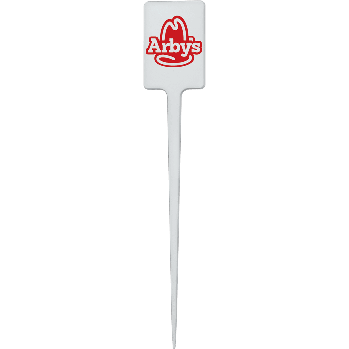 5" Upright Rectangle Plastic Food Pik - White