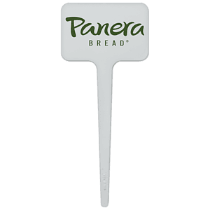 3.5" Rectangle Plastic Food Pik - White