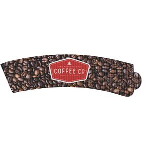 12/16 oz Corrugated Beverage Sleeve - White