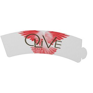 8/9 oz Corrugated Beverage Sleeve - White