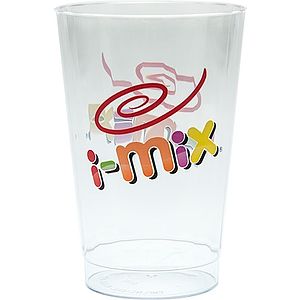 12 oz Clear Fluted Plastic Cup - Digital