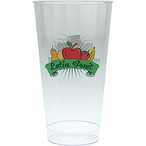 16 oz Clear Fluted Plastic Cup - Digital