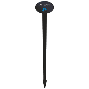 6" Oval Plastic Drink Stirrer - Black