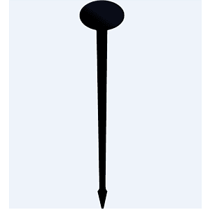 6" Oval Plastic Drink Stirrer - Black