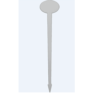 6" Oval Plastic Drink Stirrer - White