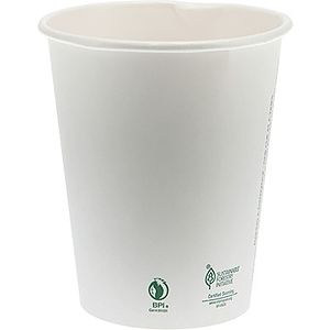 12 oz Eco-Friendly Paper Cup - White - Digital