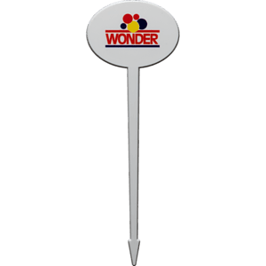 4" Oval Plastic Food Pik - (Color)