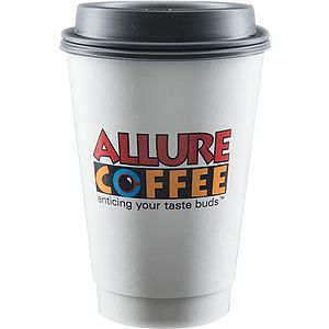 16 oz Insulated Paper Cup - White - Digital