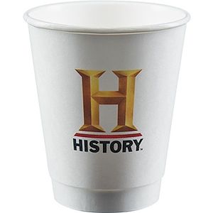 8 oz Insulated Paper Cup - White - Digital