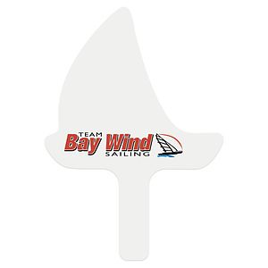 Rally Fan PVC 3mm Custom Shape 64 sq. in. - White