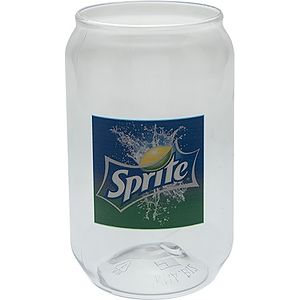 16 oz Clear Plastic Can Glass - Digital