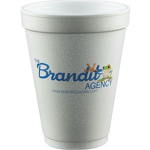 12 oz Foam Cup - White - Digital
