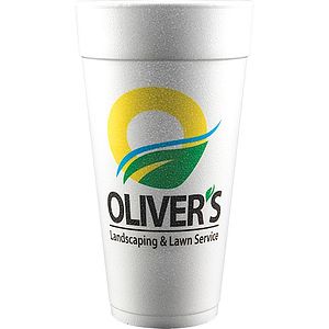 24 oz Foam Cup - White - Digital