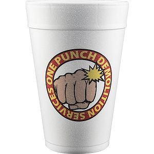32 oz Foam Cup - White - Digital