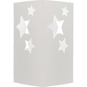 Table Luminary Card Stock 12pt 4 Sided Star 4.25"x 4.25" x 8" - White