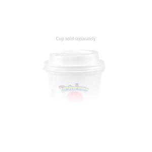 8 oz Foam Cup Domed Lid - White
