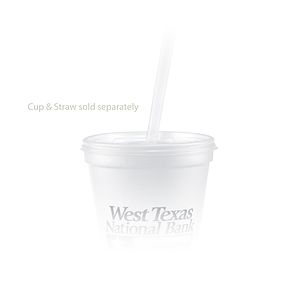 12 oz Foam Cup Straw Slot Lid - Frosted