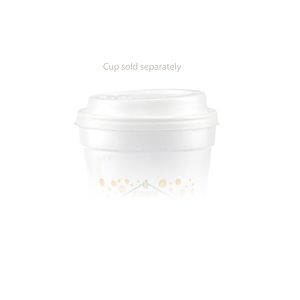 14/16/20/24 oz Foam Cup Domed Lid - White