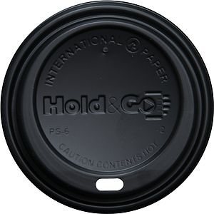 8 oz Insulated Paper Cup Domed Lid - Black