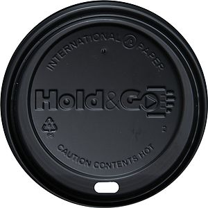 12/16/20 oz Insulated Paper Cup Domed Lid - Black