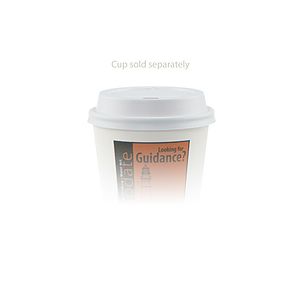 8 oz Paper Cup Domed Lid - White