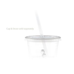 12/14 oz Soft Sided Cup Straw Slot Lid - Clear