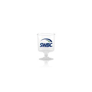 5 oz Clear Fluted Plastic Footed Wine Cup -Tradition